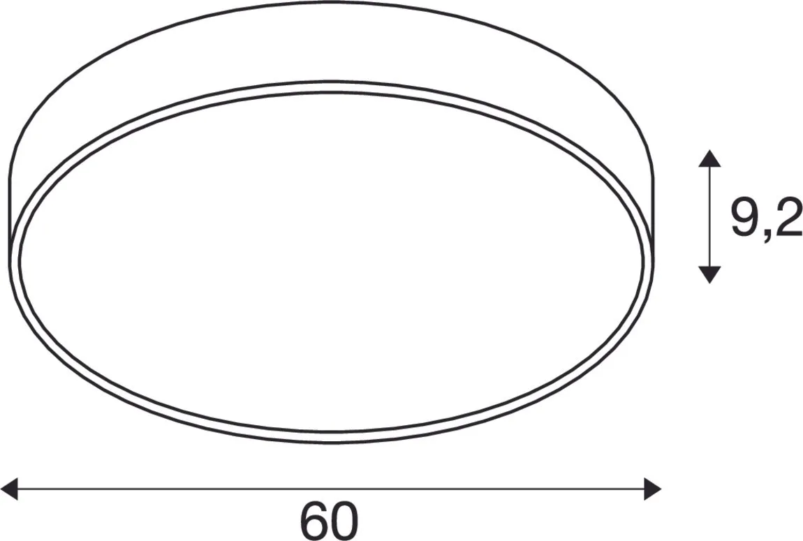 MEDO® 60, wand- en plafondopbouwarmatuur, rond, 2700/3000/4000K, 39W,