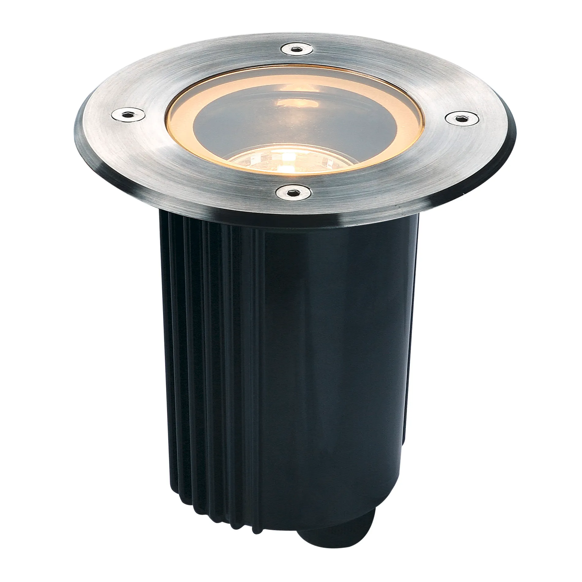 DASAR 115 GU10 Vloerinbouwlamp, rond, RVS 316, max. 35 W, IP67