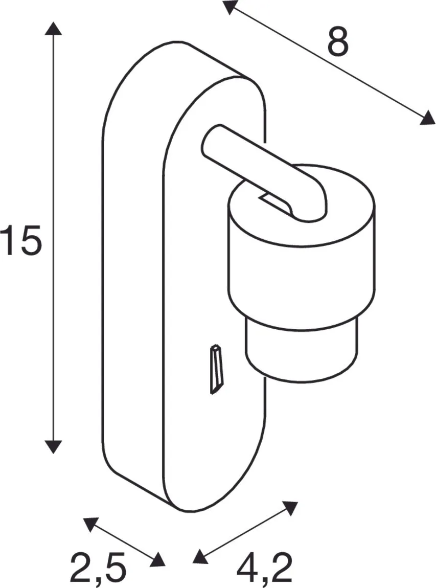 PURI 2.0 Basic, wand- en plafondopbouwarmatuur, schakelaar, rond, 1x m