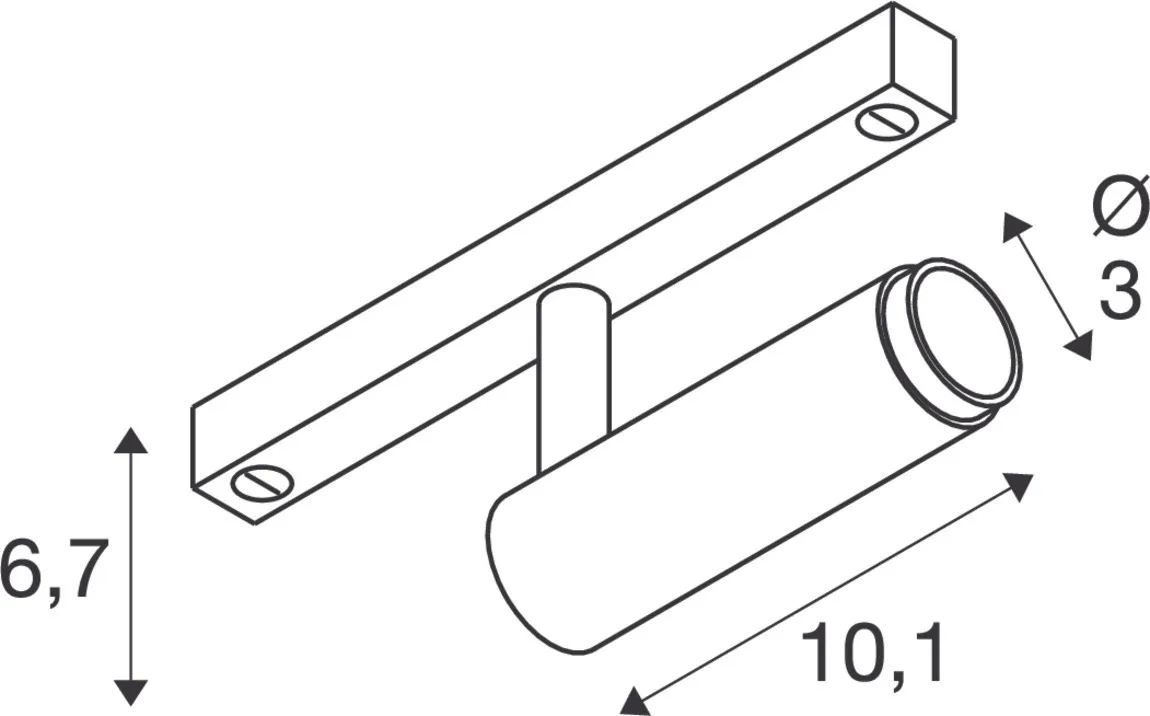 GRIP! S, 48V spot, deep & recessed track, cilindrisch, 2000-3000K, 9,8