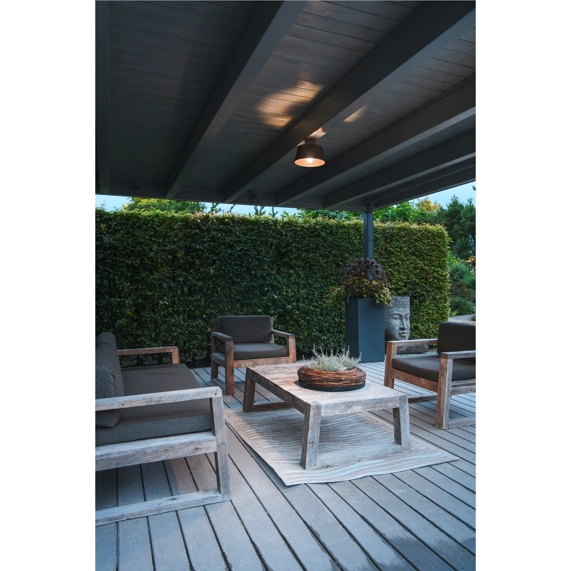 PHOTONI, plafondopbouwarmatuur, conisch, 1 x max. 13 W, E27, zwart