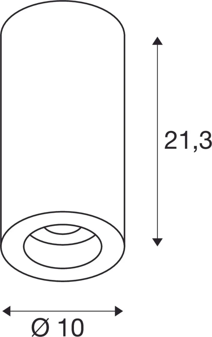 NUMINOS® CL DALI L, Indoor led plafondopbouwlamp zwart/zwart 2700 K 24