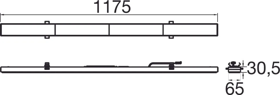 RETRO, LT 1200 93 830/840/850 WB ML WH DALI lichtdrager 1200mm