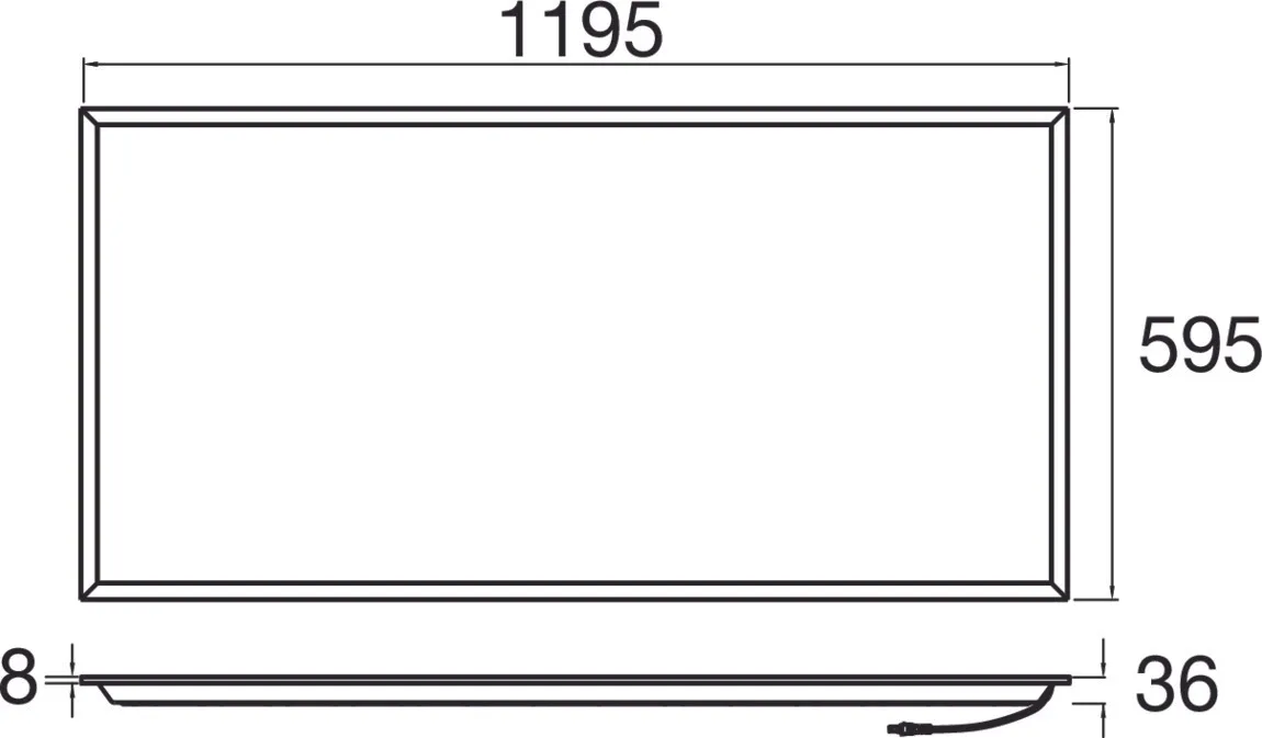 PANEL P, 1200/600 60 840 WB UGR19 ML DALI WH