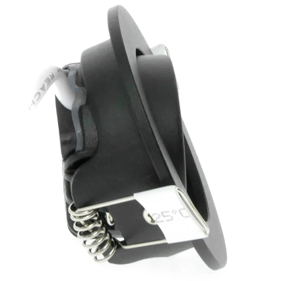 Led inbouwspot dimbaar kleine inbouwdiepte warm wit/2700K rond zwart