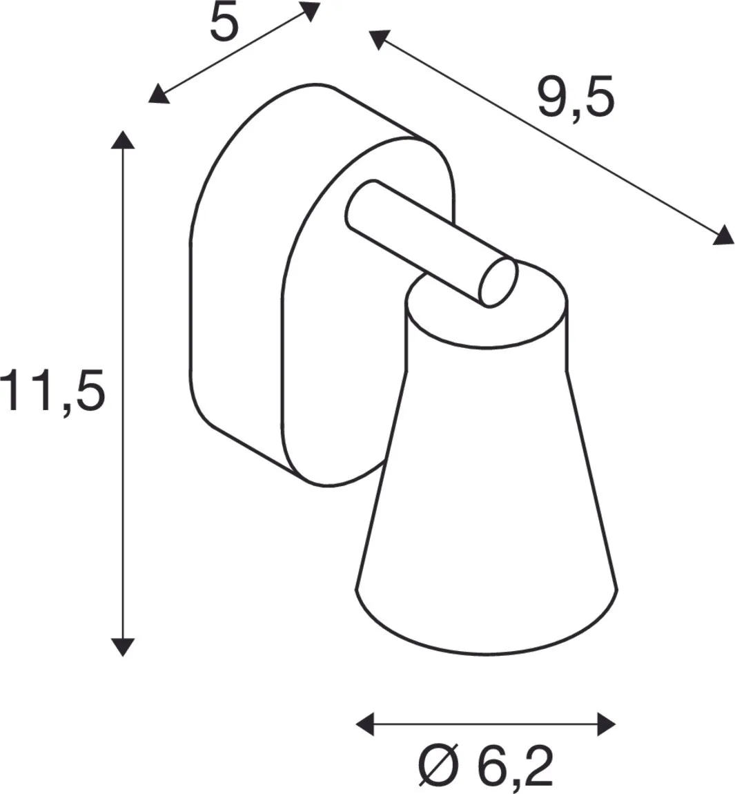 AVO CW Single, indoor wand- en plafondopbouwlamp, QPAR51, wit, max. 50