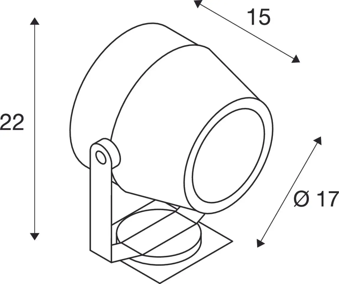 FLAC BEAM led spot, steengrijs , met Philips DLM HET module 1600lm, 30