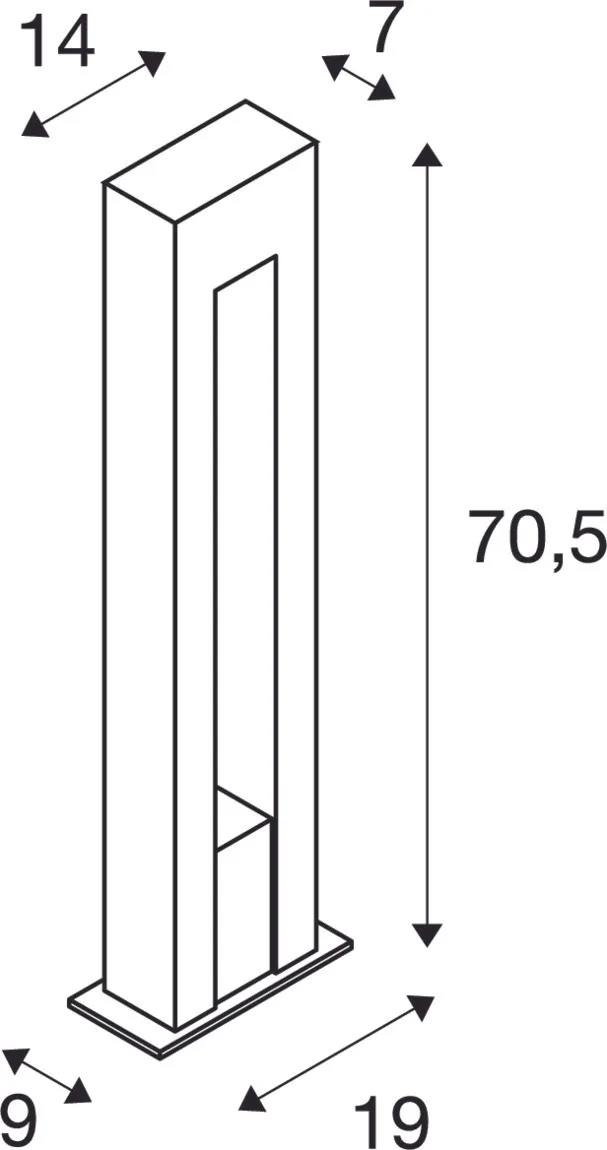 ARROCK ARC GU10, graniet, zout & peper, GU10, max. 35W