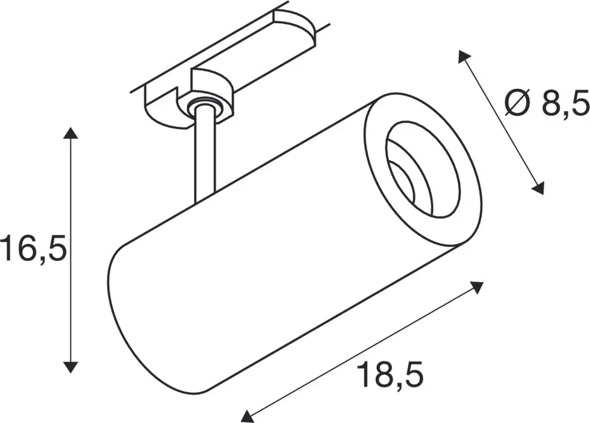 3- NUMINOS® DALI M, 3-fasensysteem lamp wit/zwart 2700 K 24º