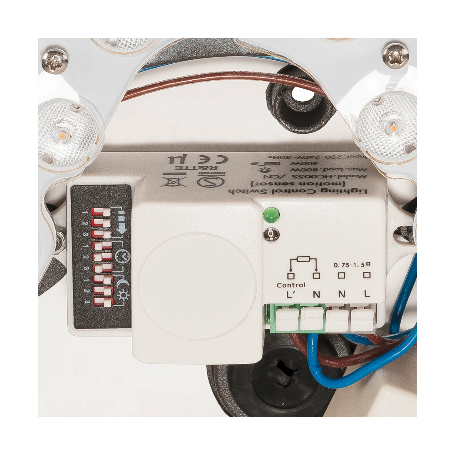 AINOS, plafondarmatuur, led, 3000 K, rond, wit, met sensor