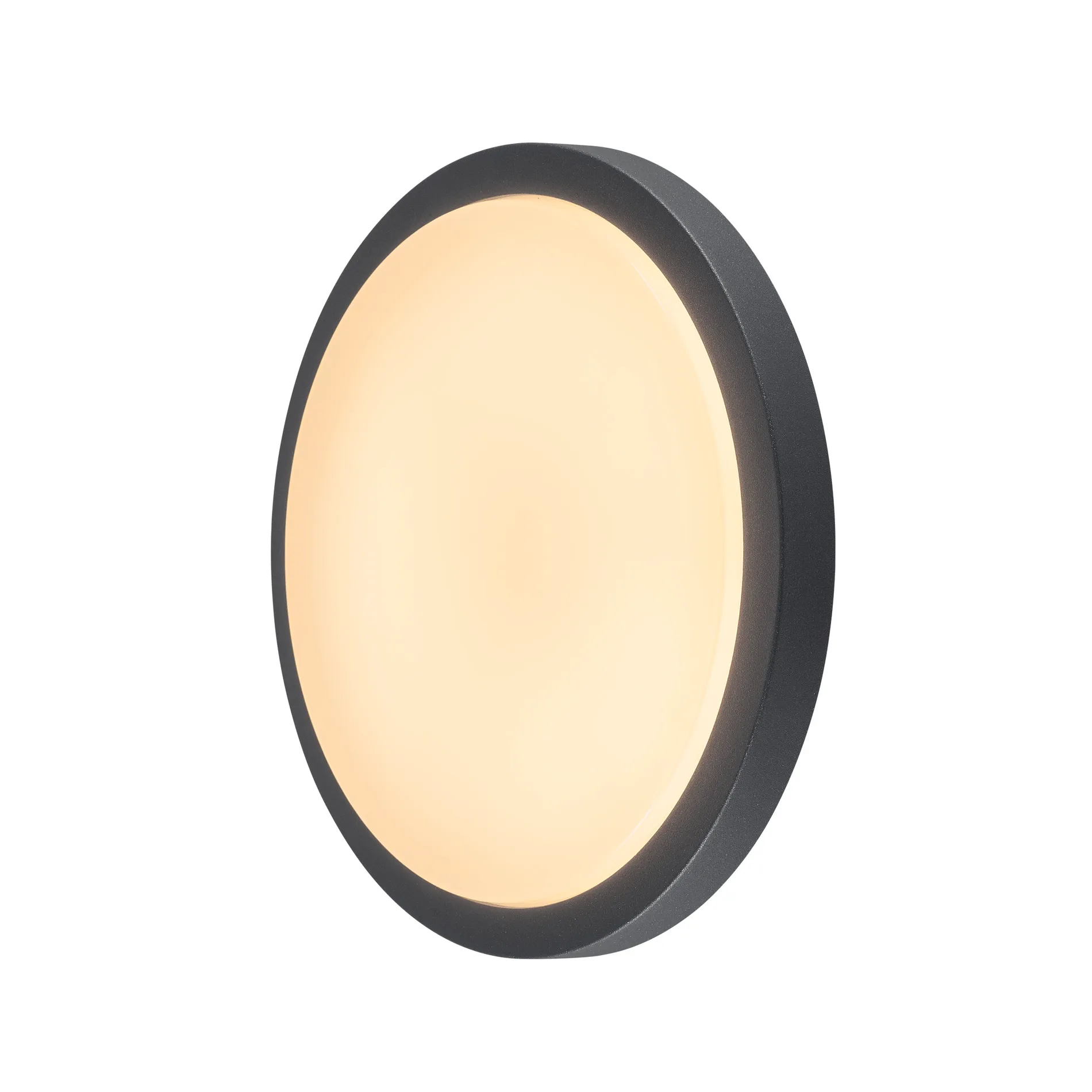 AINOS, plafondarmatuur, led, 3000 K, rond, antraciet, met sensor