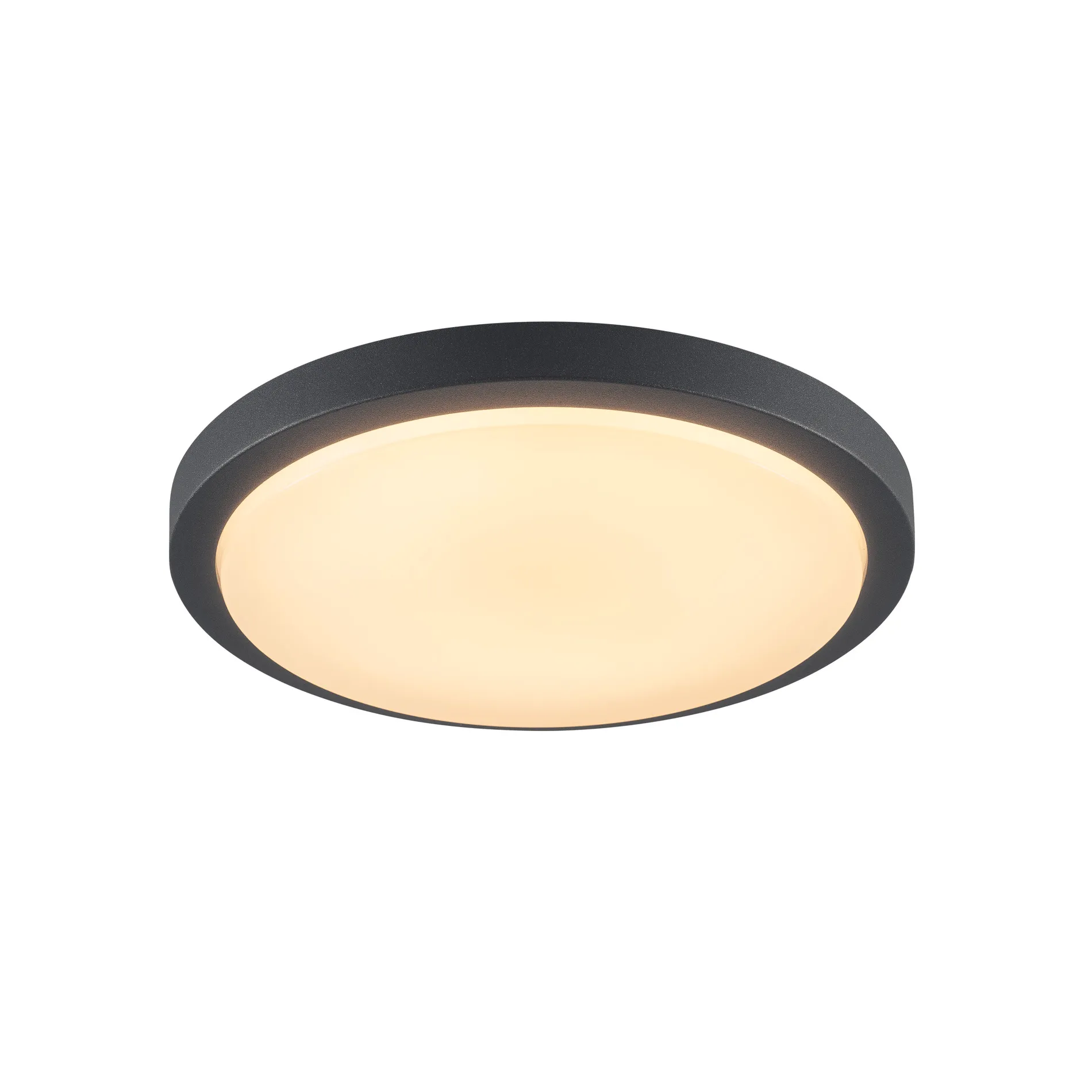 AINOS, plafondarmatuur, led, 3000 K, rond, antraciet, met sensor