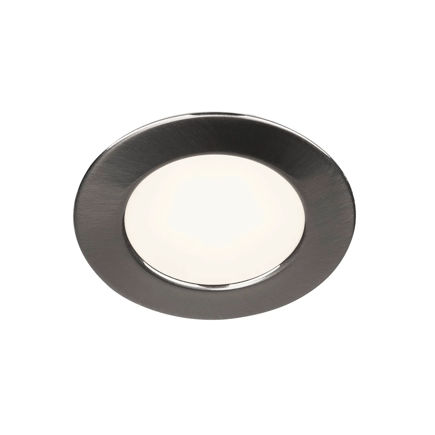 DL 126 LED, downlight, rond, geborsteld metaal, warm wit, 12 V