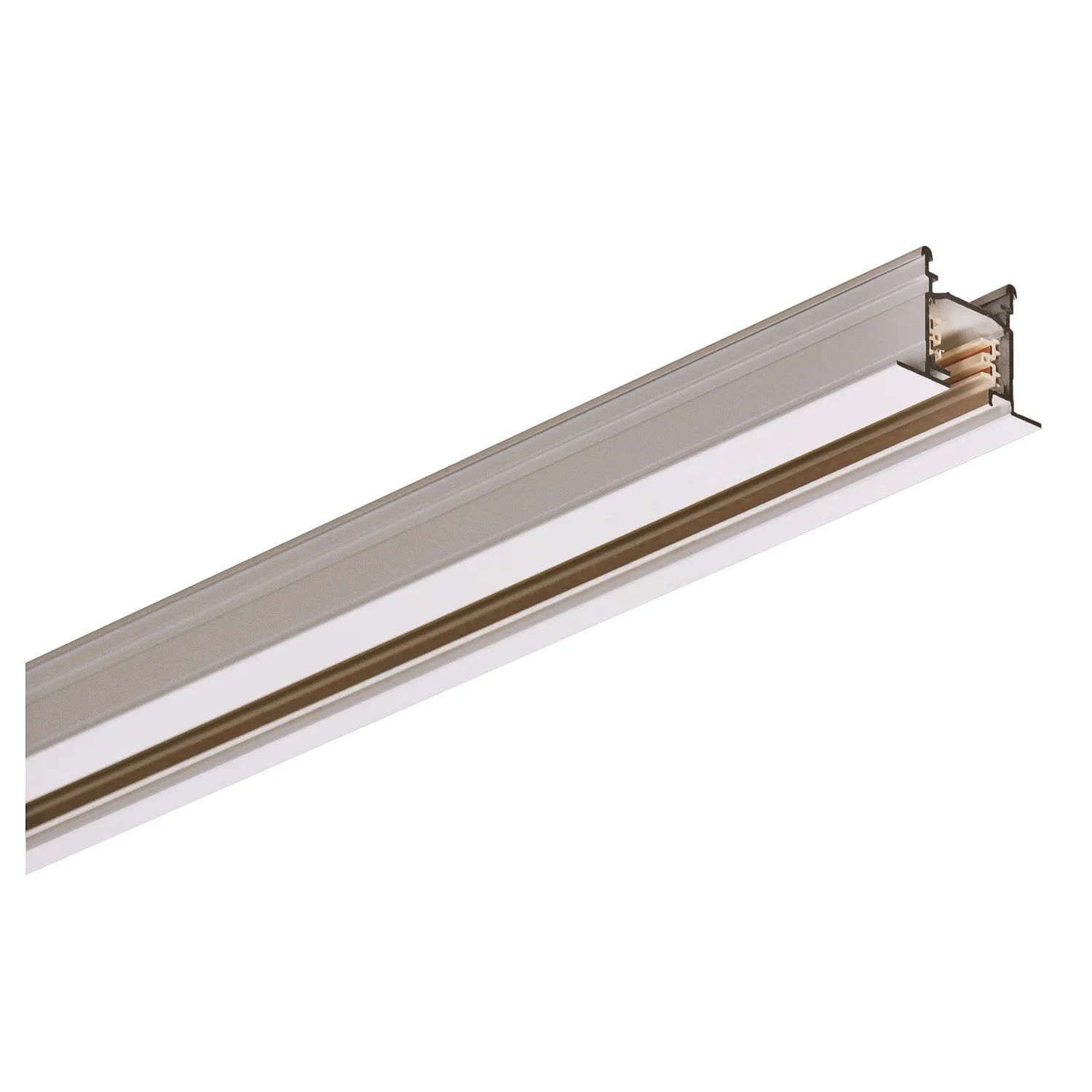 EUTRAC 3-fasen inbouwrail, verkeerswit, 3m