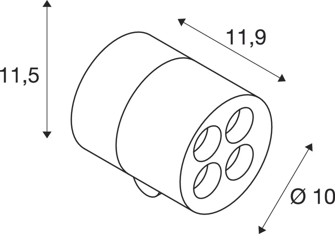 R-CUBE, wand- en plafondopbouwarmatuur, 2700/3000K, 15 W, PHASE, 70°,
