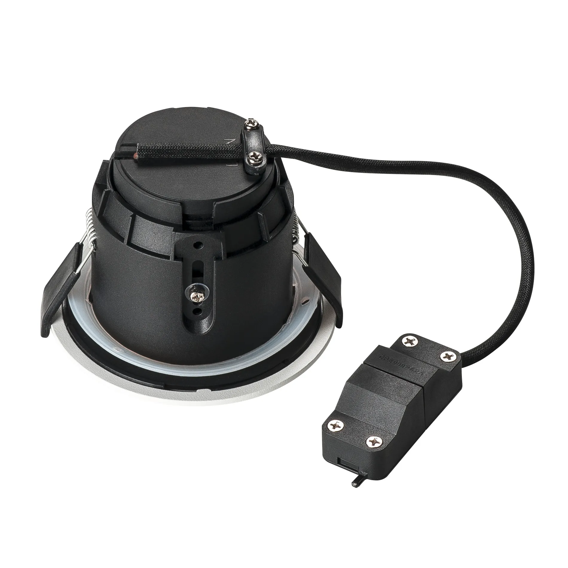 VARU QPAR51 DL, plafondinbouwarmatuur voor buiten, zwart/wit, IP20/65