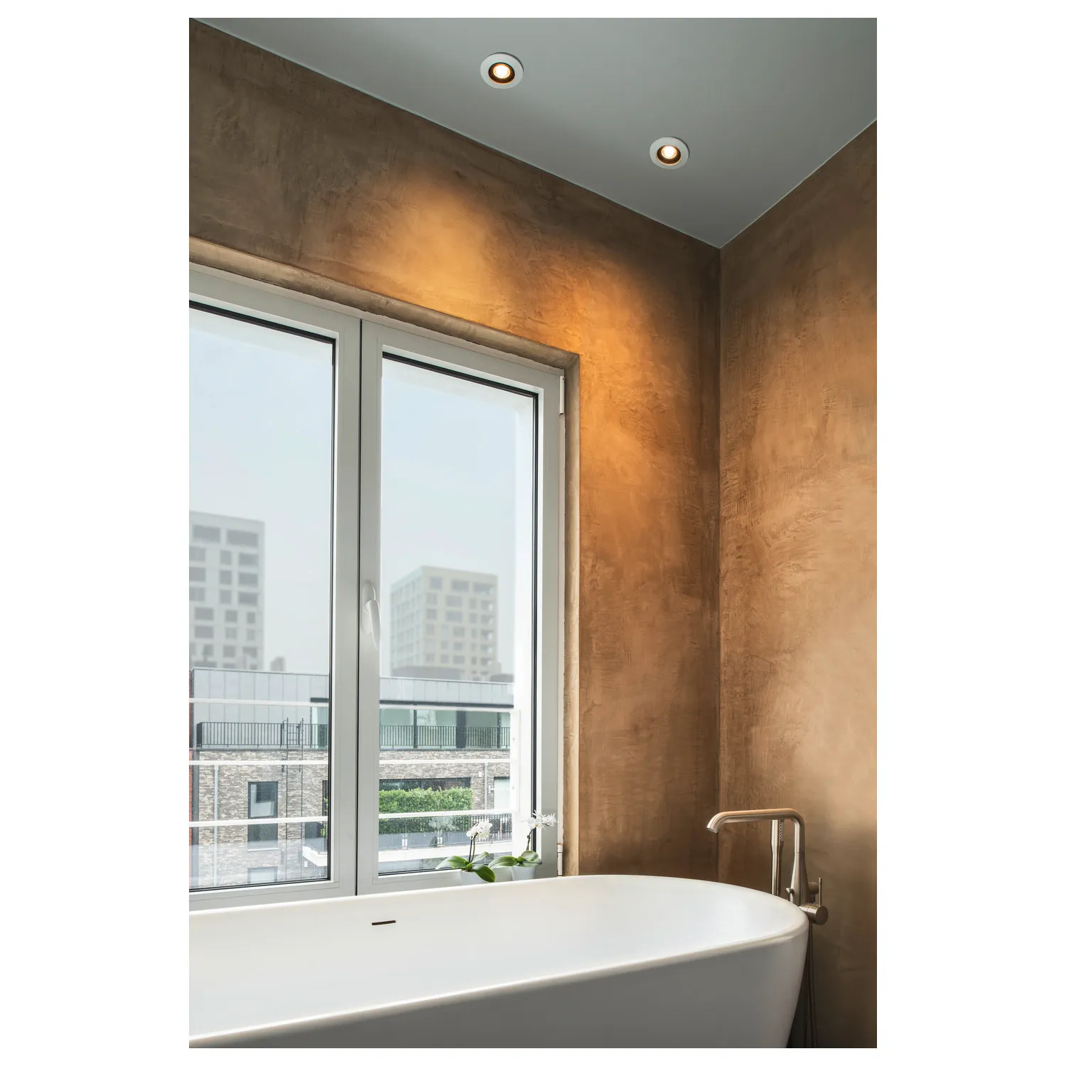 VARU QPAR51 DL, plafondinbouwarmatuur voor buiten, zwart/wit, IP20/65