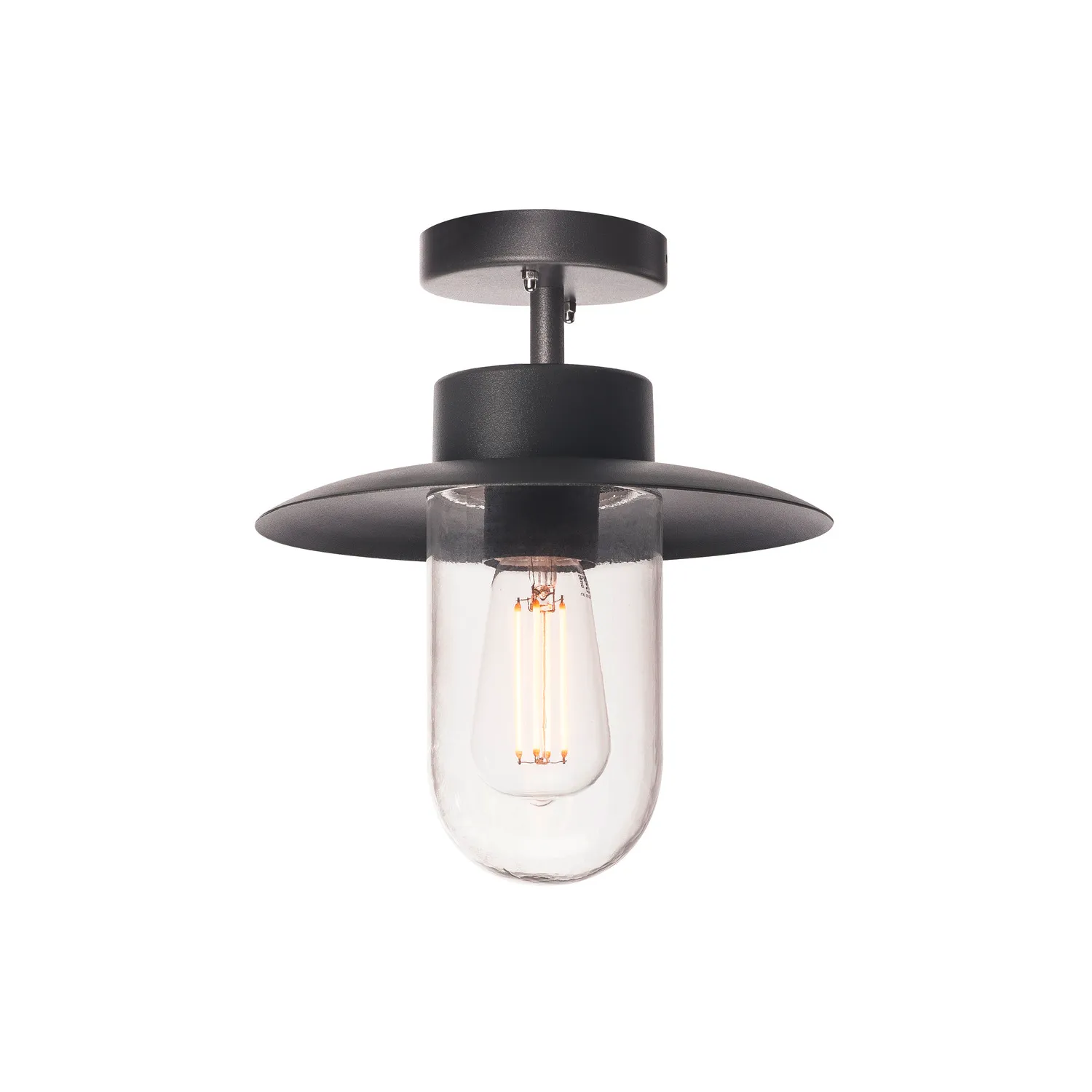 MOLAT E27 Outdoor plafondlamp, antraciet, max. 60W, IP44