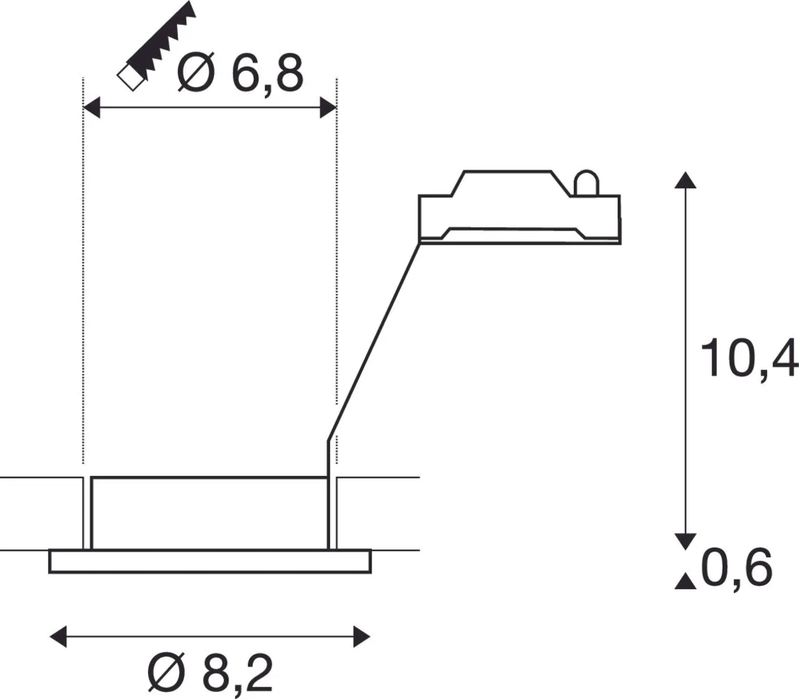 DOLIX OUT QPAR51, rond, wit