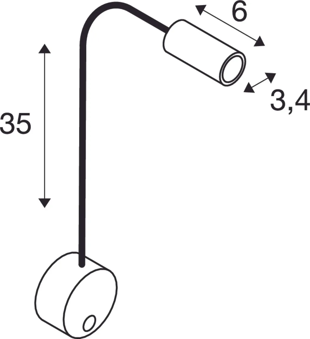 DIO FLEX PLATE LED, led indoor wandopbouwlamp, zwart, 3000K