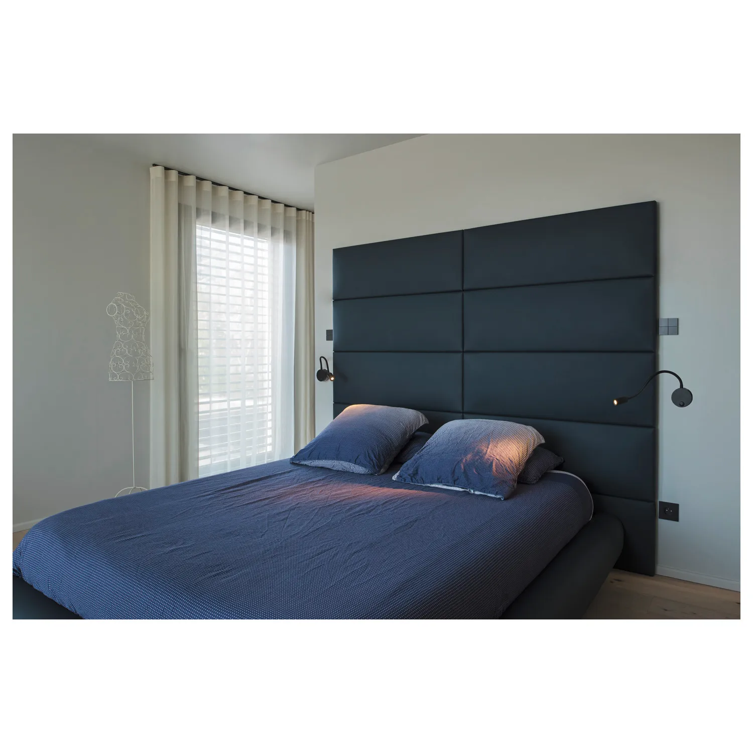 DIO FLEX PLATE LED, led indoor wandopbouwlamp, zwart, 3000K