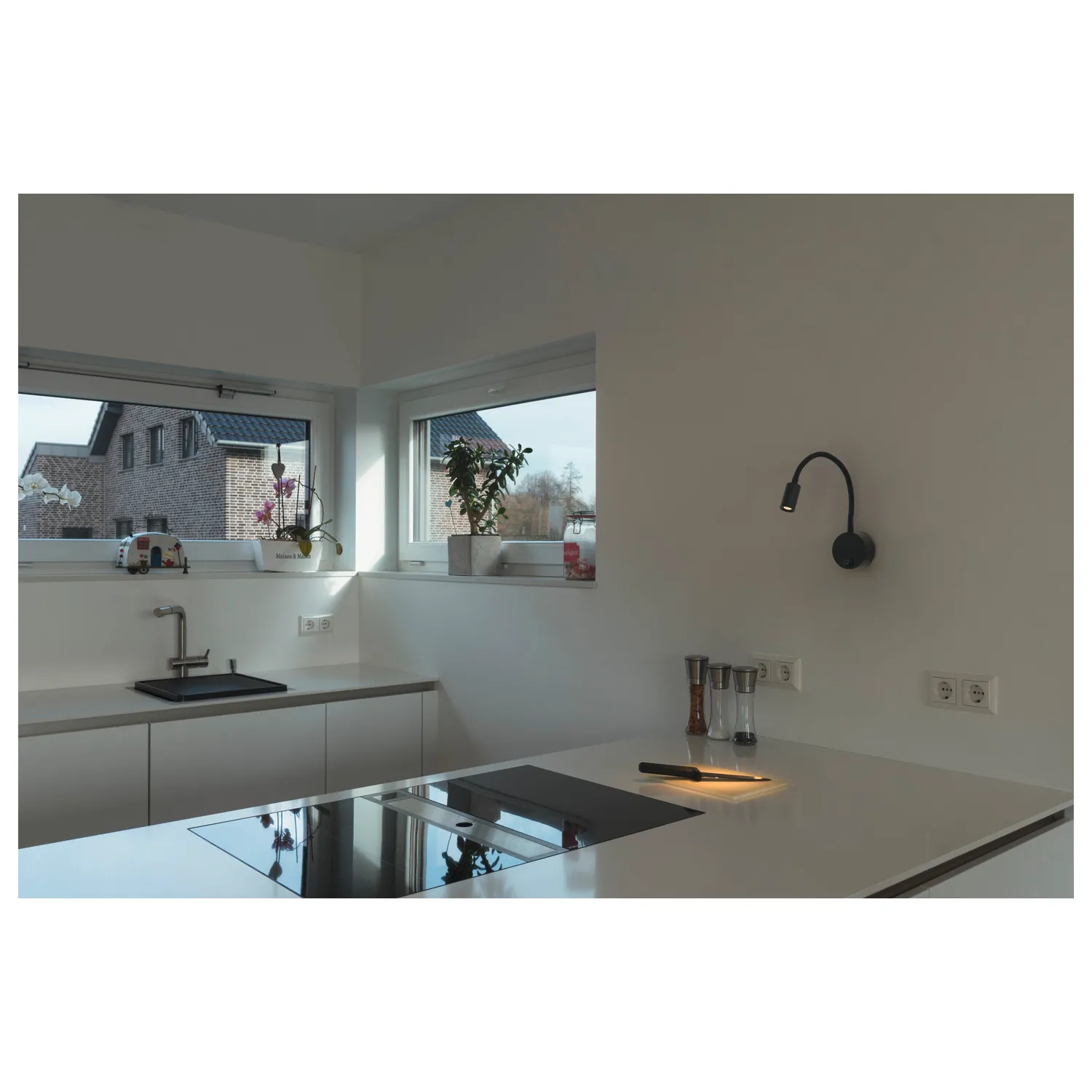 DIO FLEX PLATE LED, led indoor wandopbouwlamp, zwart, 2700K