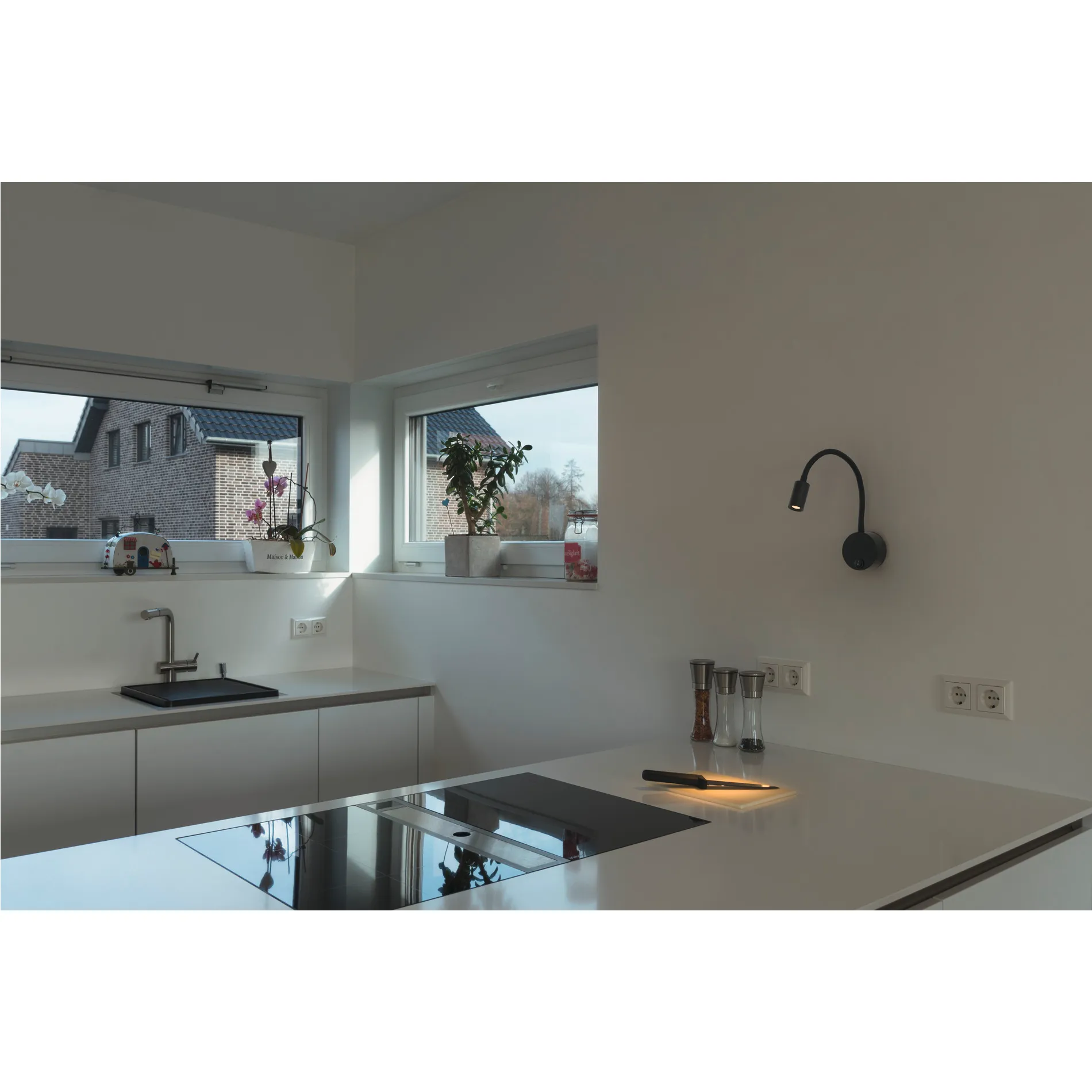 DIO FLEX PLATE LED, led indoor wandopbouwlamp, zwart, 2700K