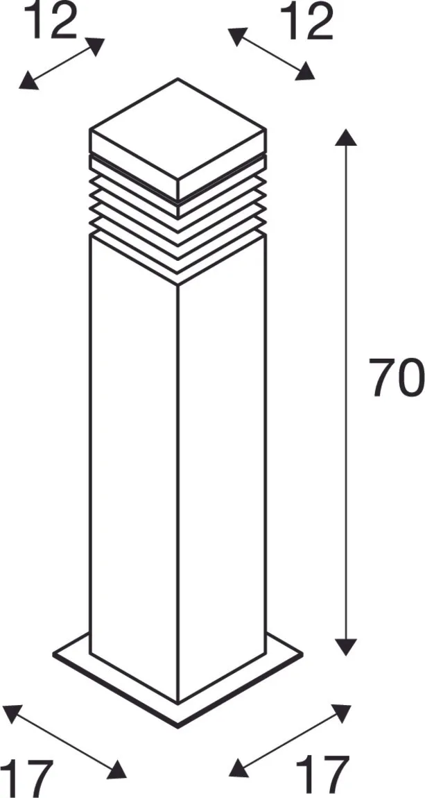 ARROCK GRANIET 70, graniet, zout & peper, E27, max. 15W