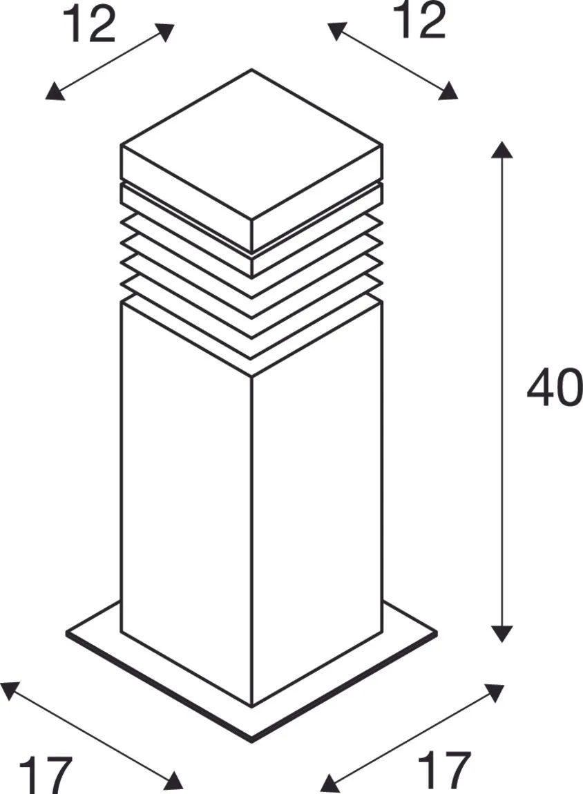 ARROCK GRANIET 40, graniet, zout & peper, E27, max. 15W