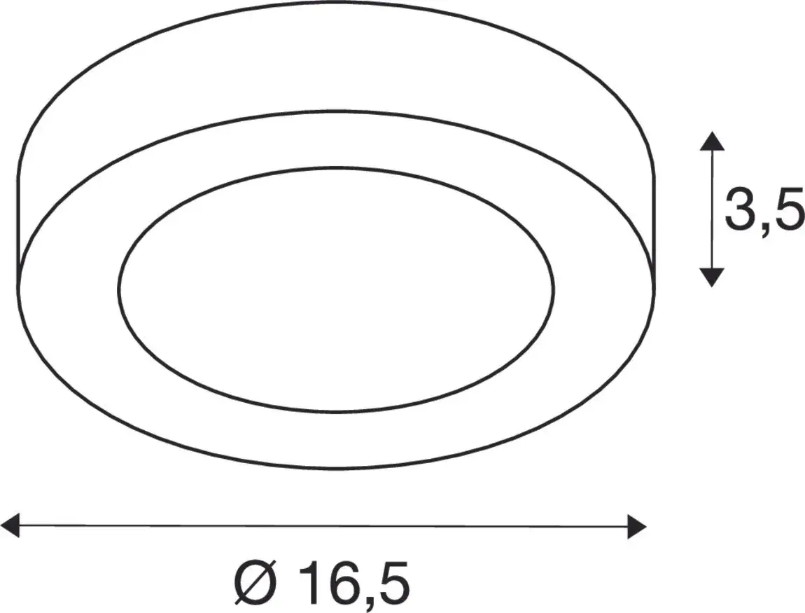 SENSER 18 Indoor LED plafondopbouwarmatuur rond wit 3000K