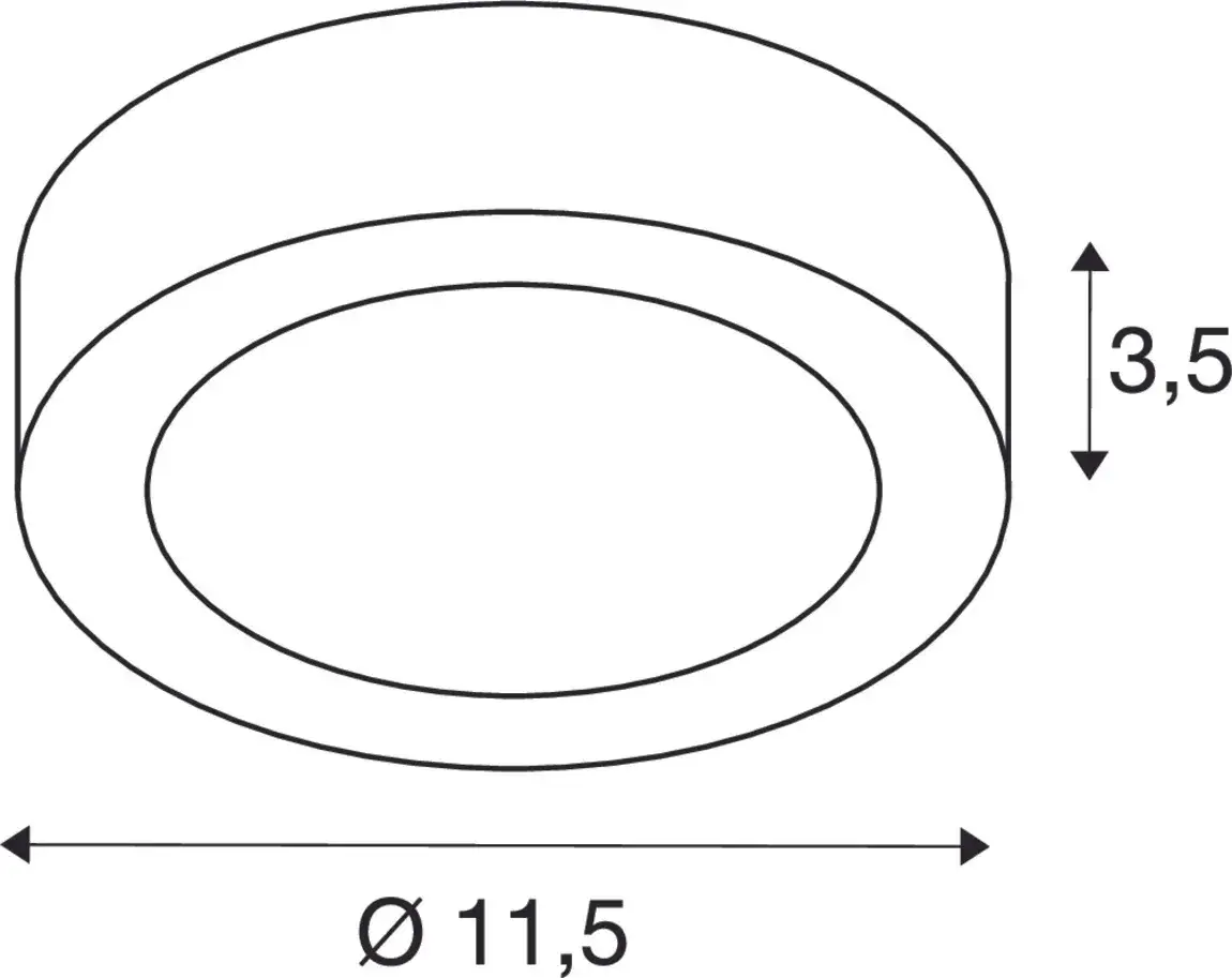 SENSER 12 Indoor LED plafondopbouwarmatuur rond wit 3000K