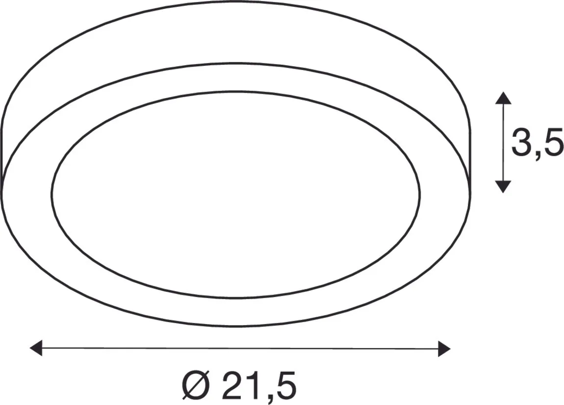 SENSER 24 Indoor LED plafondopbouwarmatuur rond wit 3000K