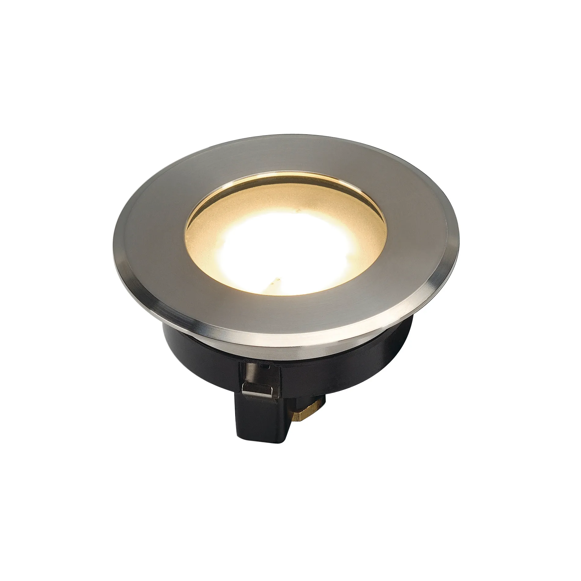 DASAR FLAT 230V LED, inbouw grondspot, rond, 3,5W LED, warmwit, inox c