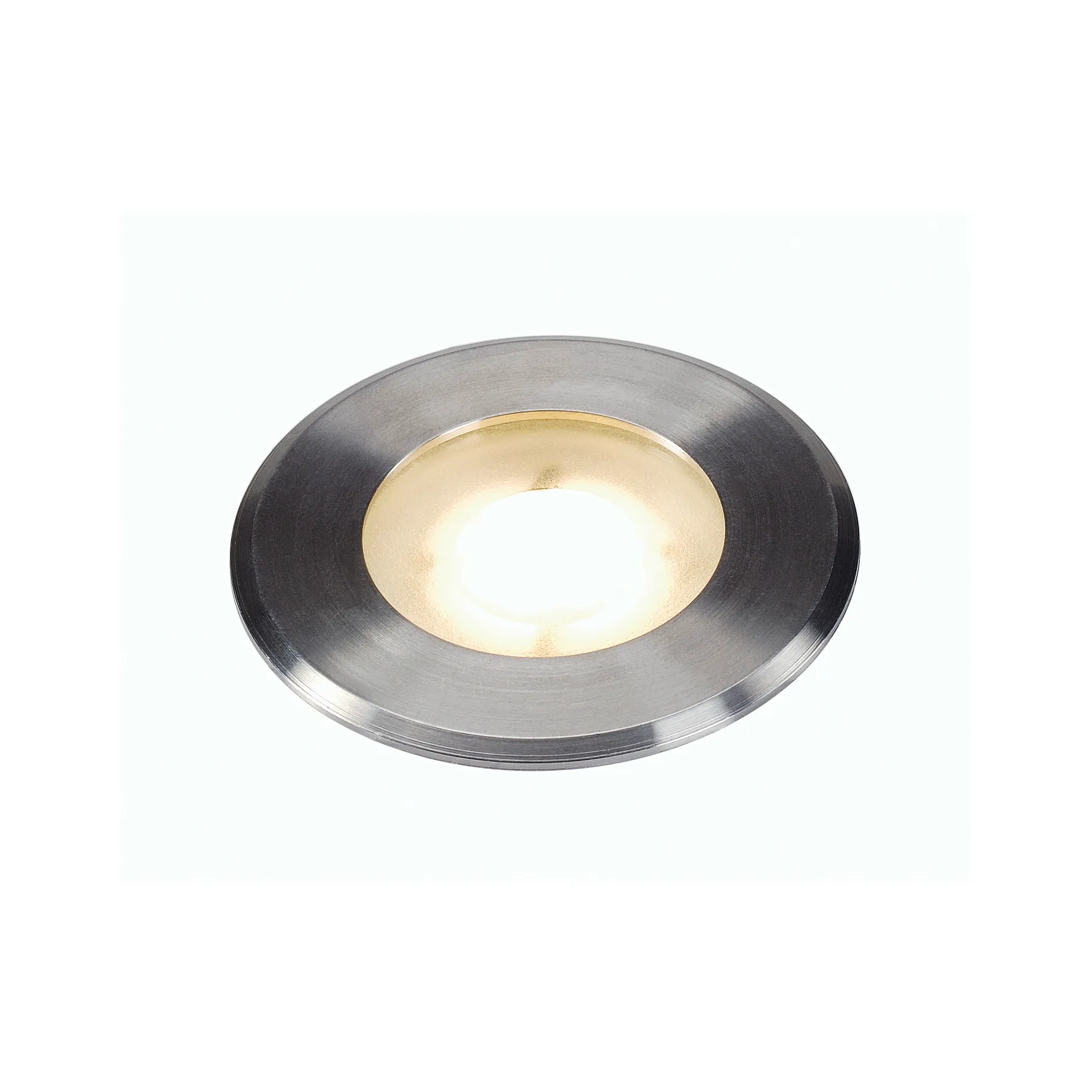 DASAR FLAT 230V LED, inbouw grondspot, rond, 3,5W LED, warmwit, inox c