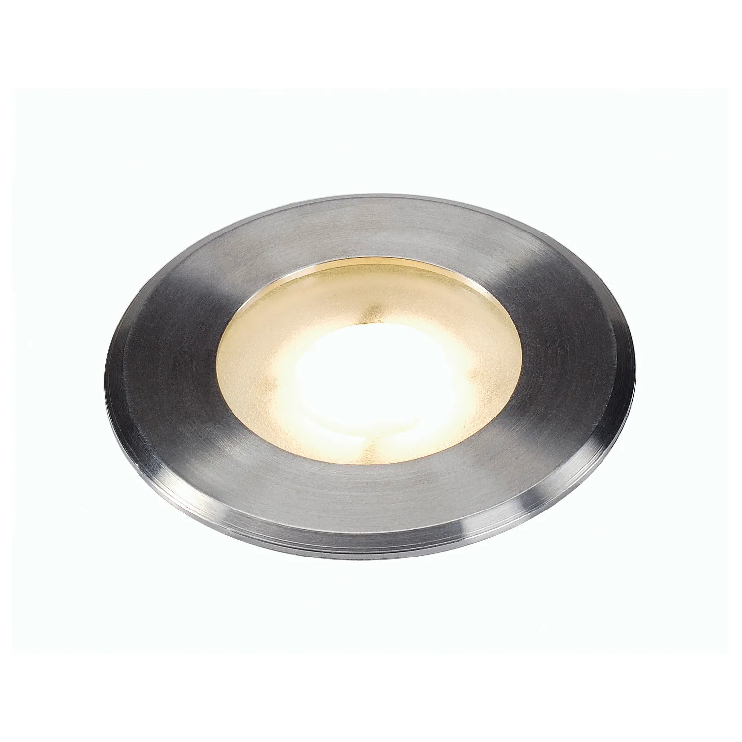DASAR FLAT 230V LED, inbouw grondspot, rond, 3,5W LED, warmwit, inox c