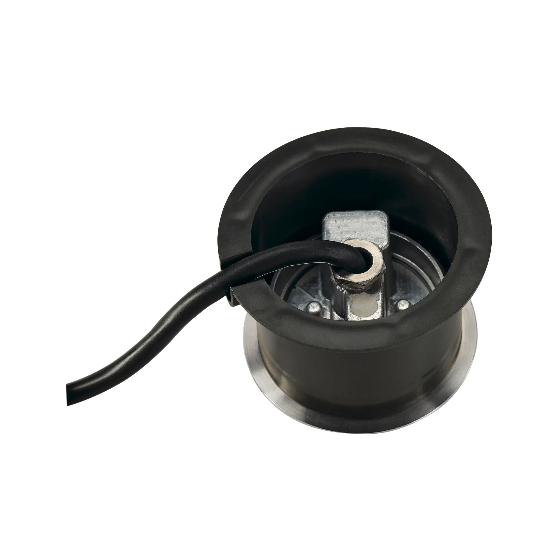 DASAR FLAT 230V LED, inbouw grondspot, rond, 3,5W LED, warmwit, inox c