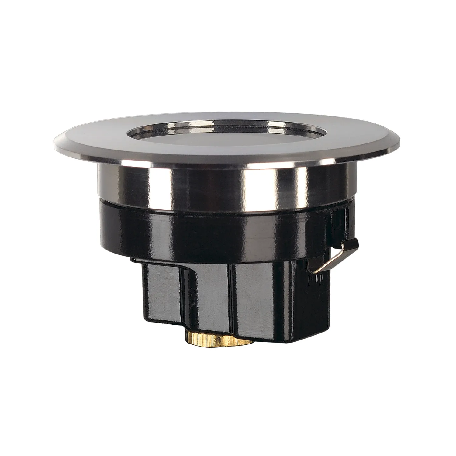 DASAR FLAT 230V LED, inbouw grondspot, rond, 3,5W LED, warmwit, inox c