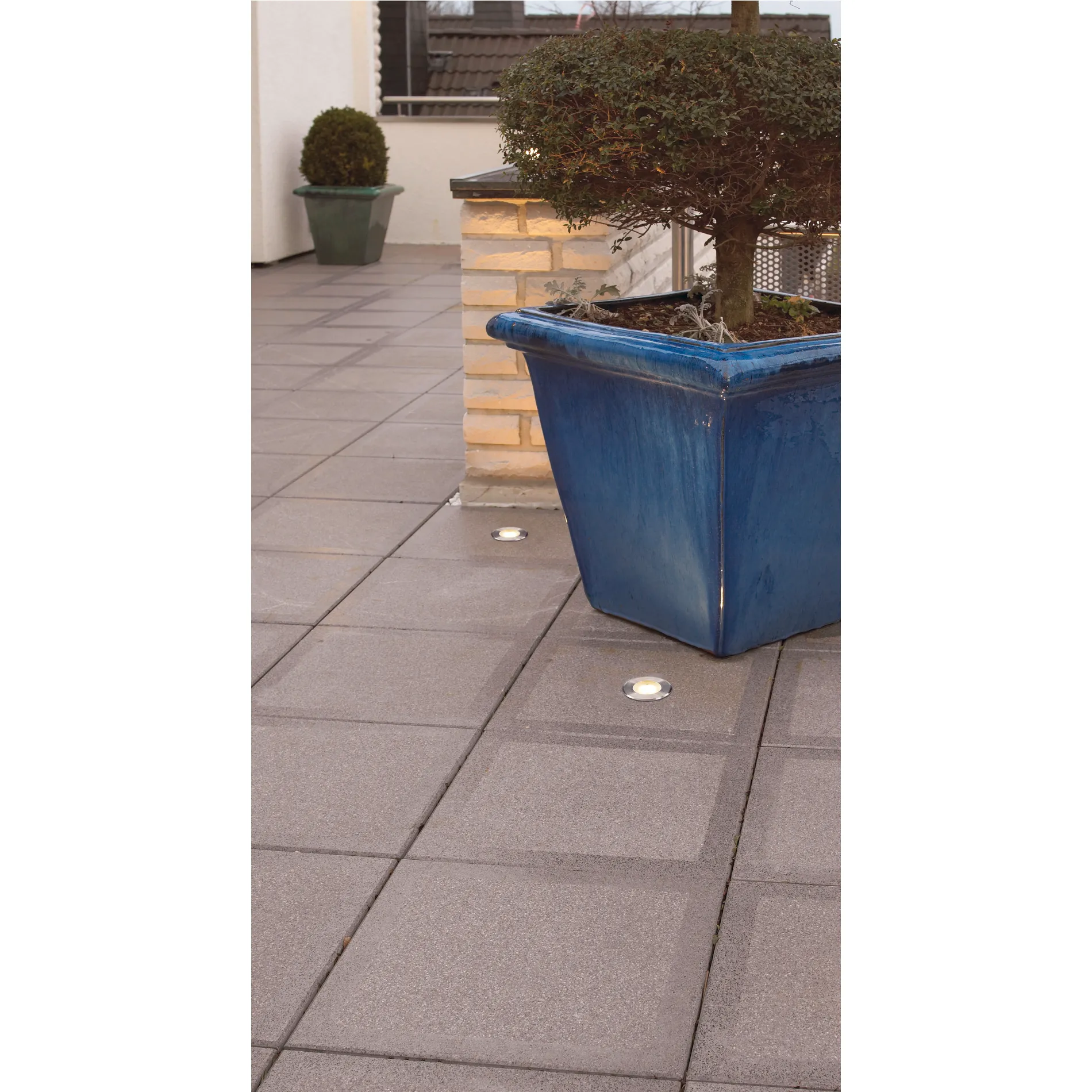 DASAR FLAT 230V LED, inbouw grondspot, rond, 3,5W LED, warmwit, inox c