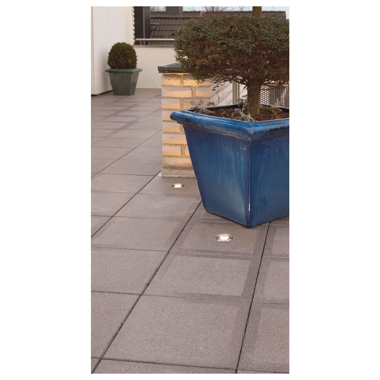 DASAR FLAT 230V LED, inbouw grondspot, rond, 3,5W LED, warmwit, inox c