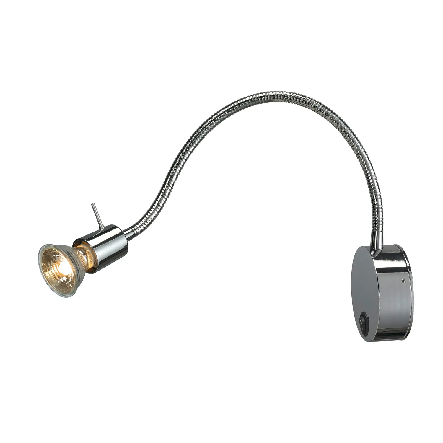 DIO FLEX PLATE-wandlamp, chroom, GU10, max. 50 W