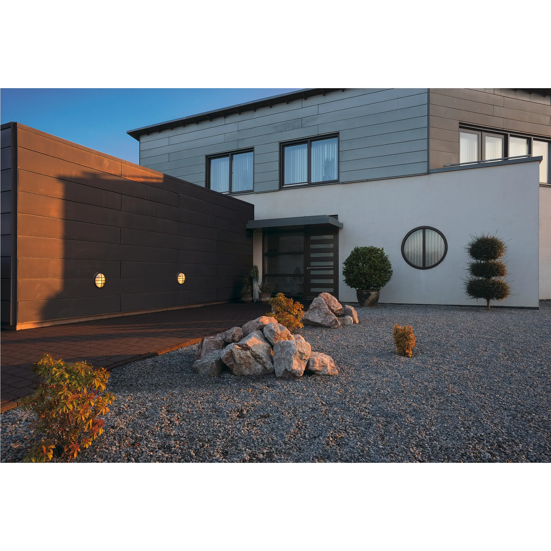 BULAN GRID, wandarmatuur, rond , antraciet, E27, max. 2x 25W, PC cover