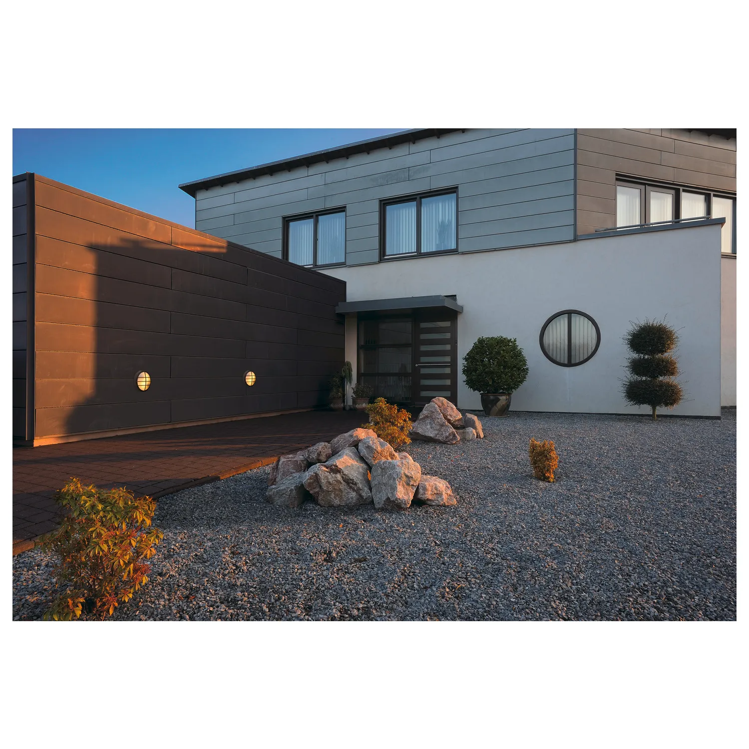 BULAN GRID, wandarmatuur, rond , antraciet, E27, max. 2x 25W, PC cover