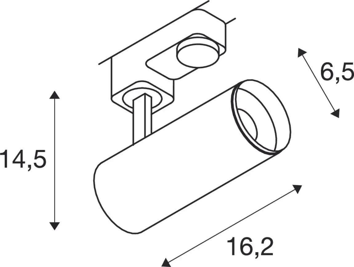 3- NUMINOS® PHASE S, 3-fasensysteem lamp zwart/zwart 4000 K 36º