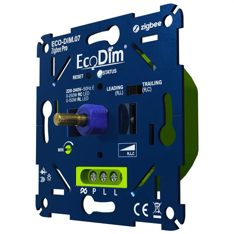 ECO-DIM.07 Led dimmer Zigbee Pro druk/draai 0-250W (RLC)