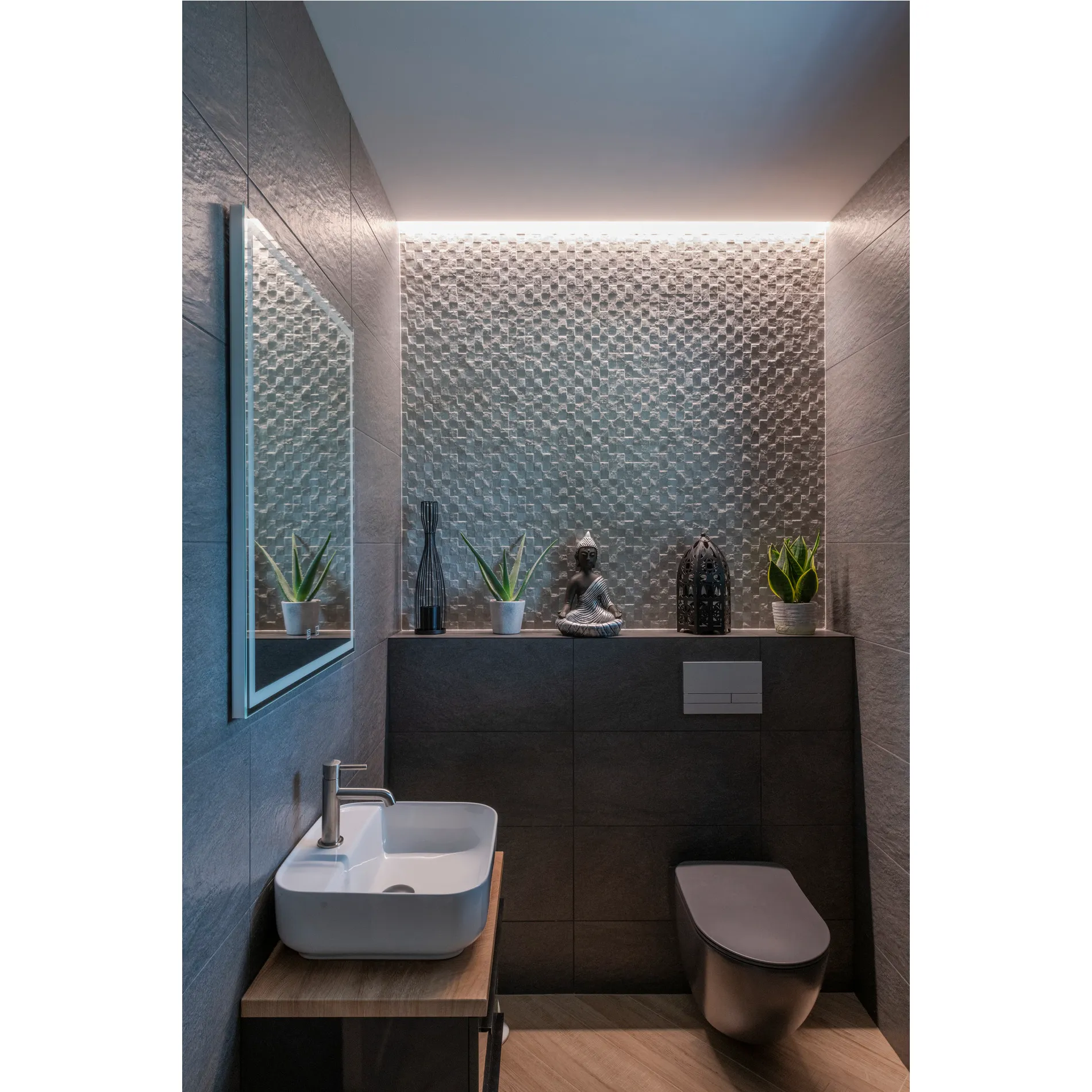 TRUKKO WL, Indoor led wandopbouwarmatuur rechthoekig defog aluminium