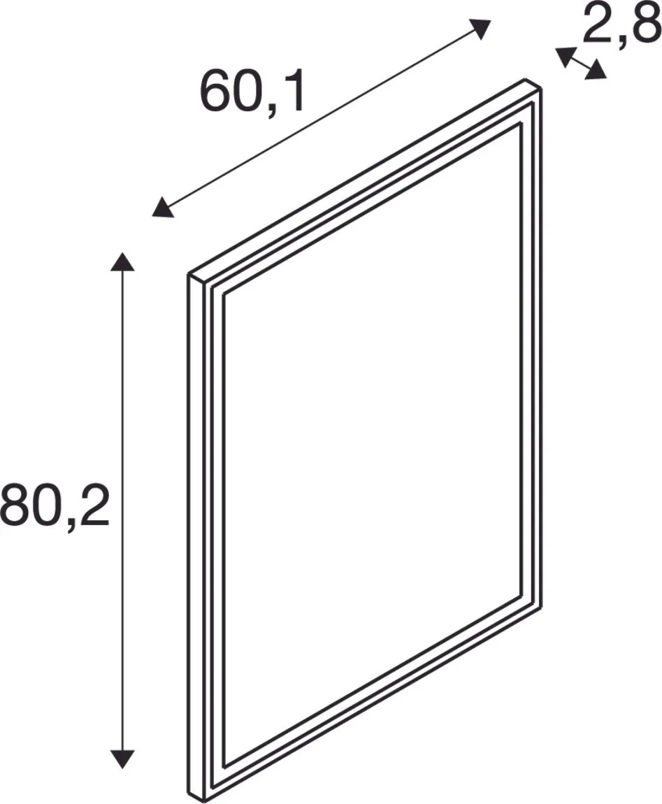 TRUKKO WL, Indoor led wandopbouwarmatuur rechthoekig defog aluminium
