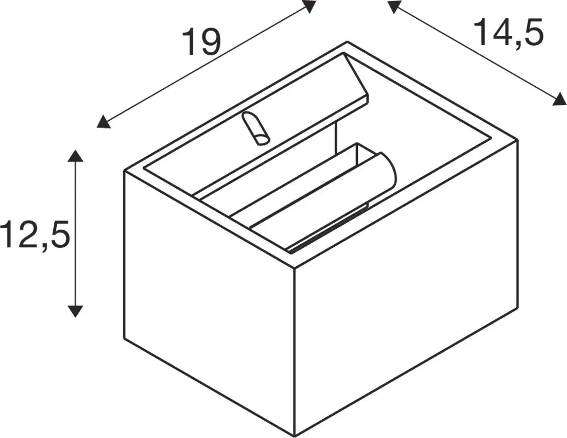 PLASTRA QT-DE12 WL, wandarmatuur voor binnen, wit