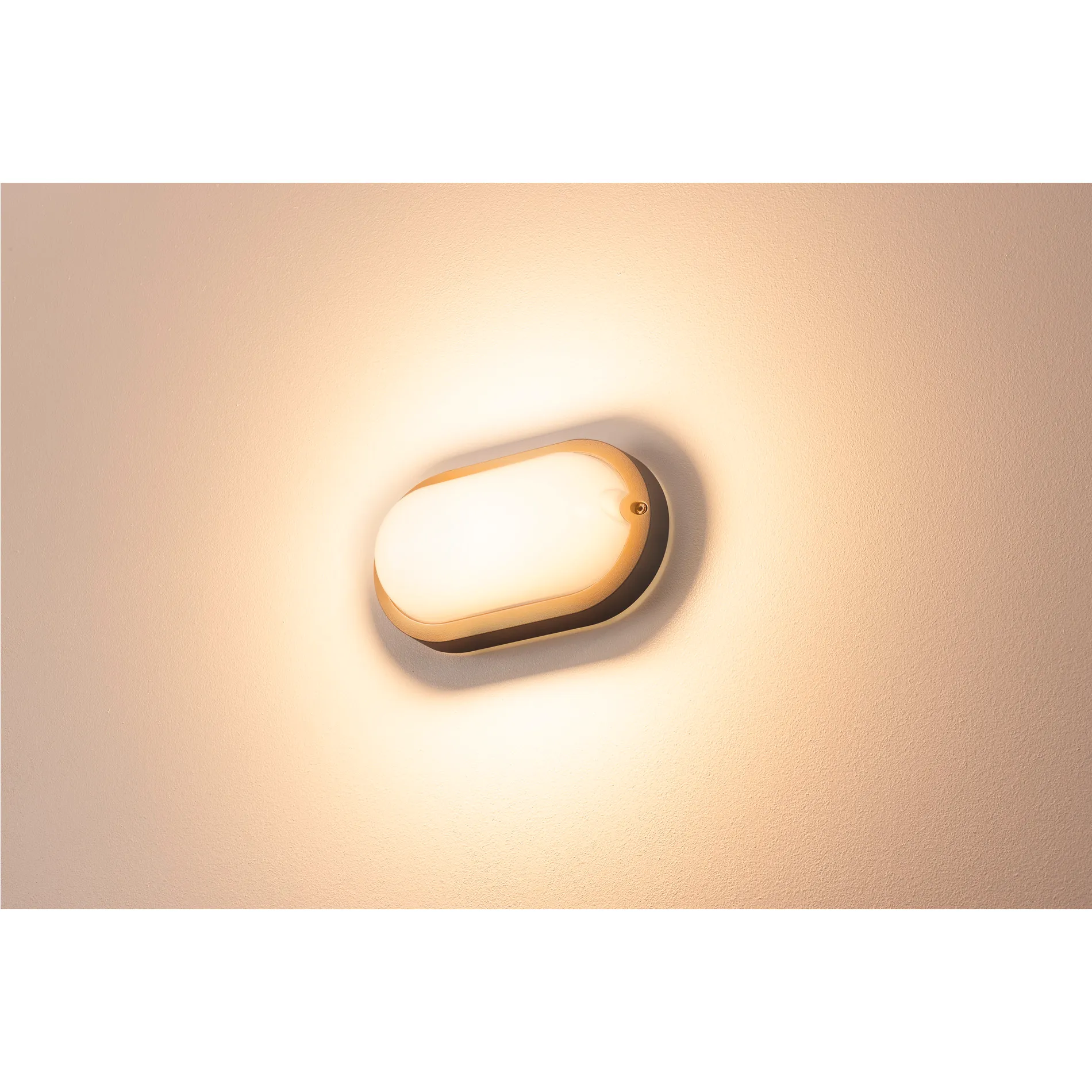 TERANG 2 muur en plafondarmatuur, ovaal, antraciet, 3000K