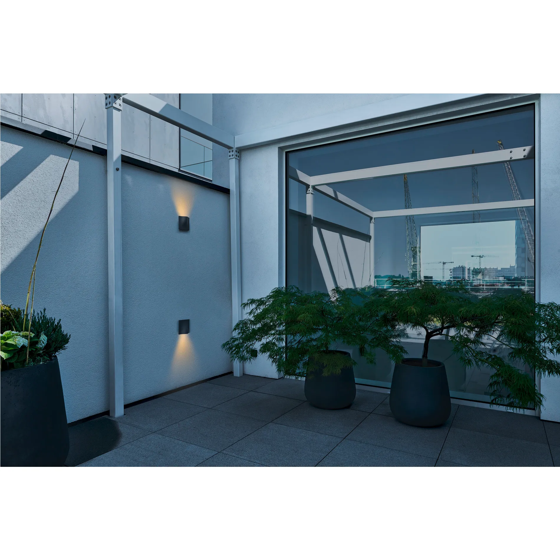 VILUA S WL Wandopbouwarmatuur voor buiten, antraciet, 3000K IP54 100°