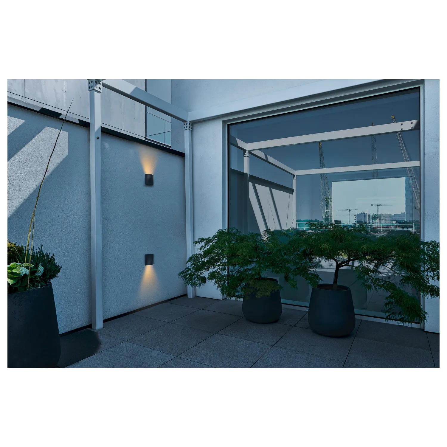 VILUA S WL Wandopbouwarmatuur voor buiten, antraciet, 3000K IP54 100°